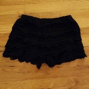 Zara crochet shorts